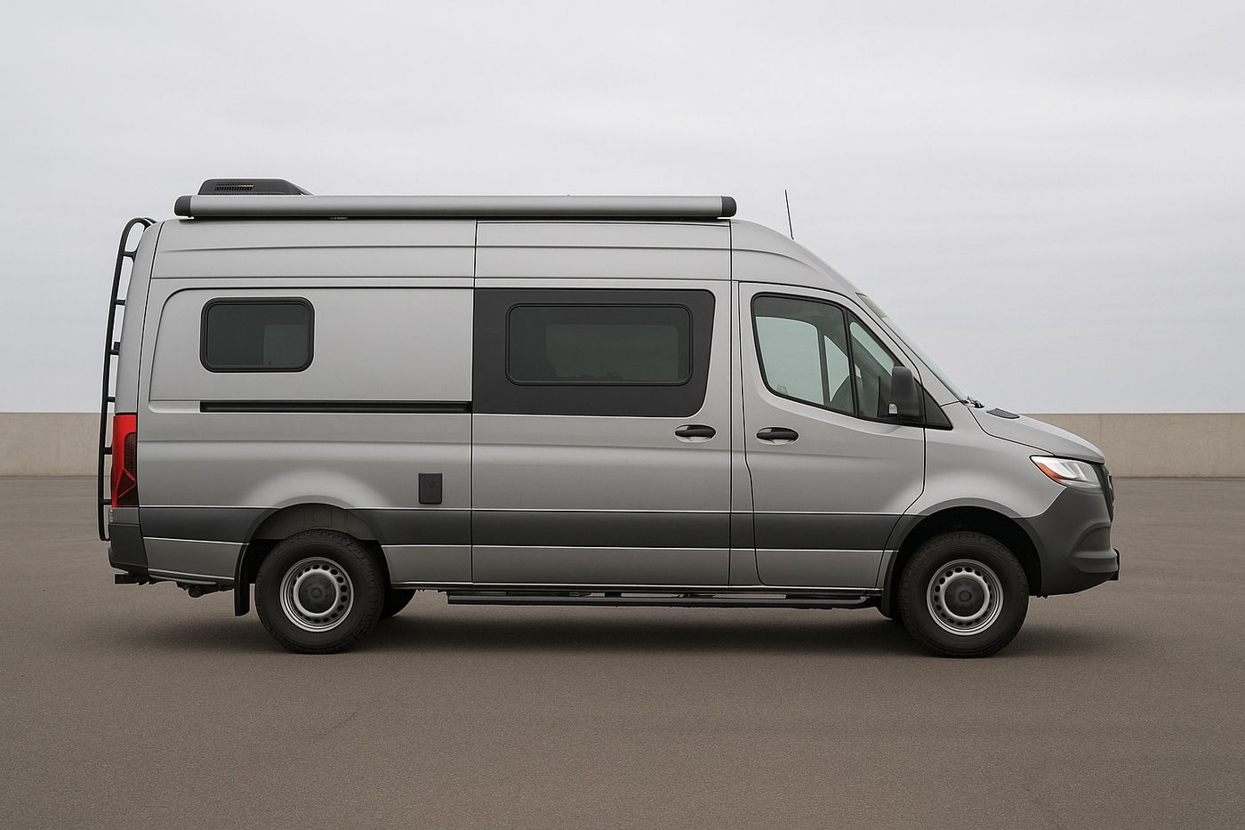 A catalog photo of a van: one color, one angle